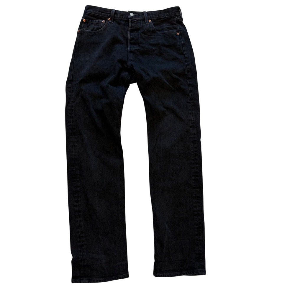 Levi's 501 Premium Large E Original Fit Jeans Mens W32‎ L34 Black EUC Button Fly